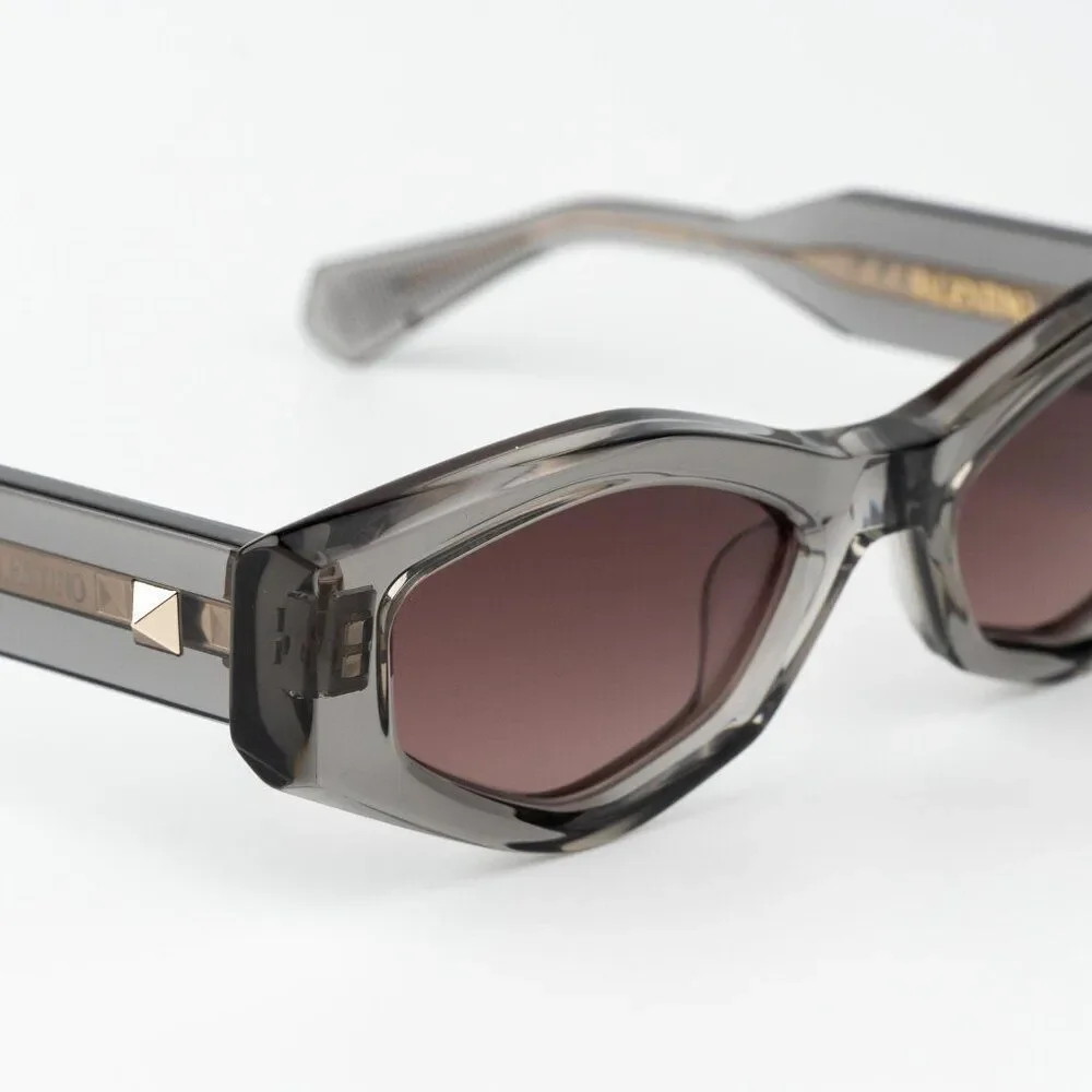 Valentino Men Sunglasses Translucent Grey Rose Irregular V - TRE VLS-101C-51